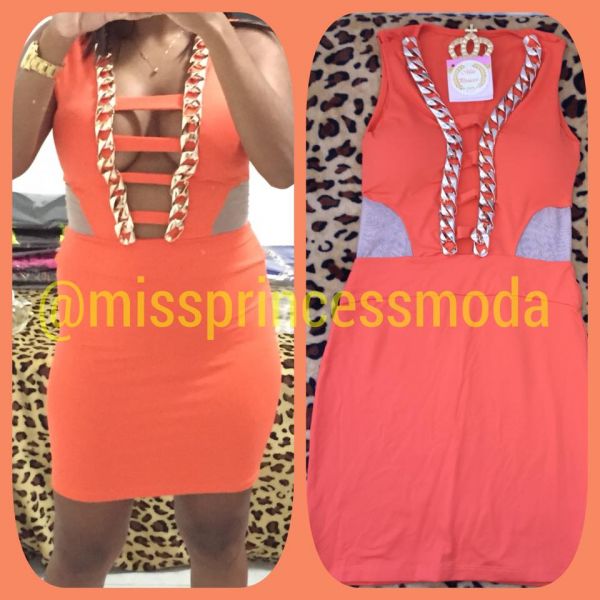Vestido em Suplex Orange