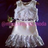 Conjunto Neoprene com renda White